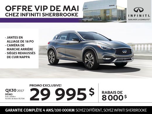 La Infiniti QX30 2017 en rabais