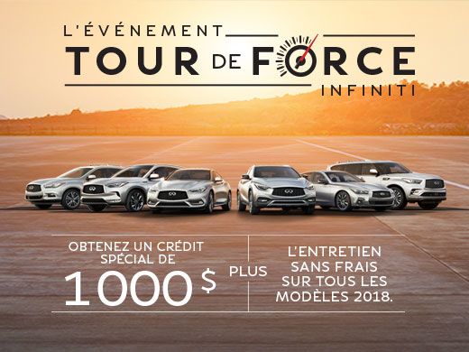 L’événement TOUR DE FORCE d’Infiniti Sherbrooke est en cours!