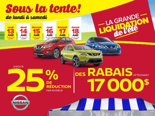 La Grande Liquidation de L'Été chez Nissan!