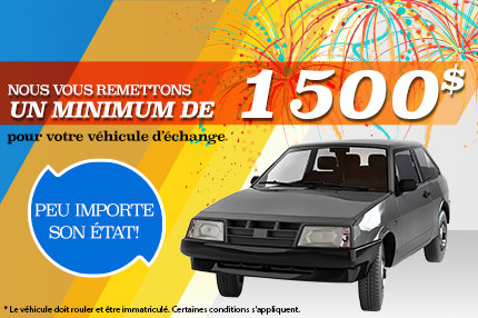 1500$ pour votre véhicule d'échange chez Mazda