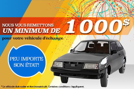 1000$ pour votre véhicule d'échange chez Mazda
