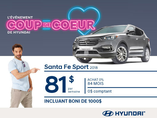 HYUNDAI Santa Fe Sport 2018 flambant neuf!