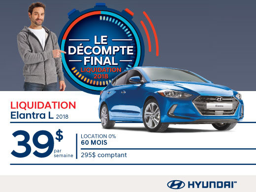 Elantra L 2018 LIQUIDATION