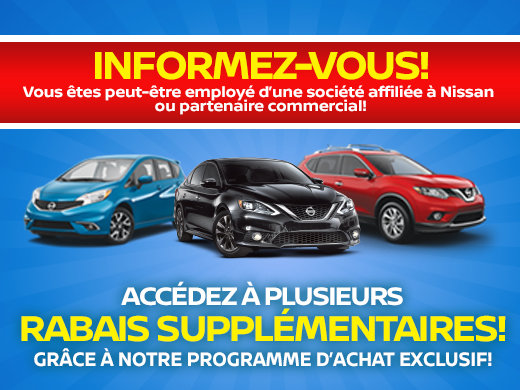 Programme d'achat exclusif pour employés Nissan
