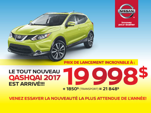 Le tout nouveau QASHQAI 2017 EST ENFIN ARRIVÉ!