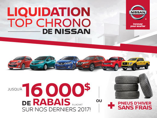Liquidation top chrono de Nissan!