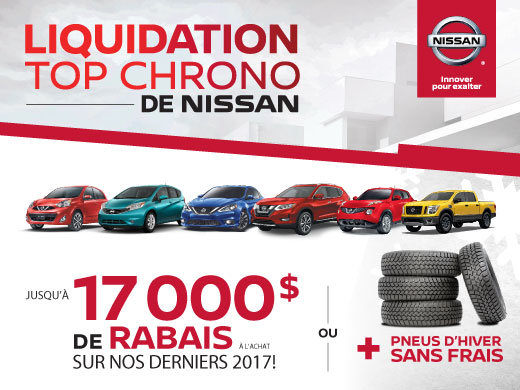 Liquidation top chrono de Nissan!