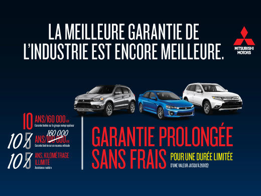 Garantie prolongée sans frais chez Mitsubishi