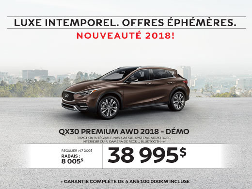 Le tout nouveau QX30 PREMIUM AWD 2018 démo