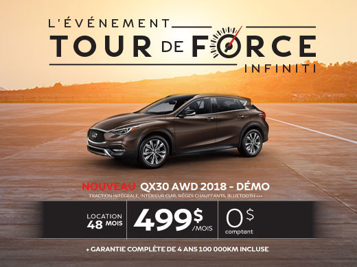 Le tout nouveau QX30 AWD 2018 démo