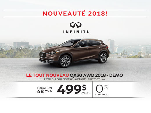 Le tout nouveau QX30 FWD 2018 démo