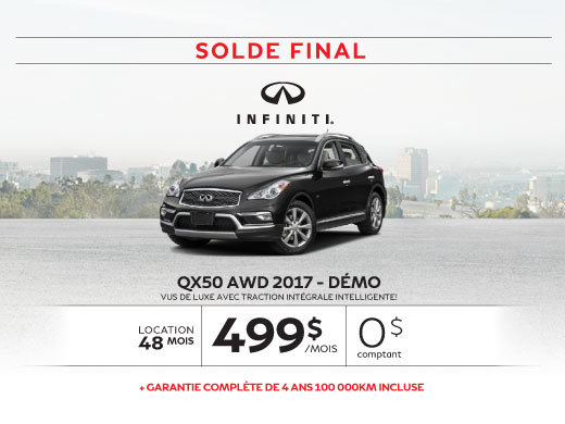 SOLDE FINAL QX50 AWD 2017 - Démo