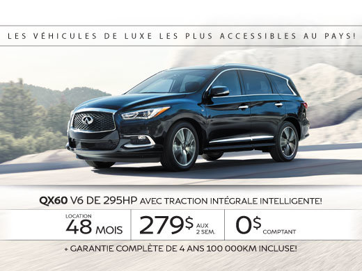 L'Infiniti QX60 2017 démo en rabais