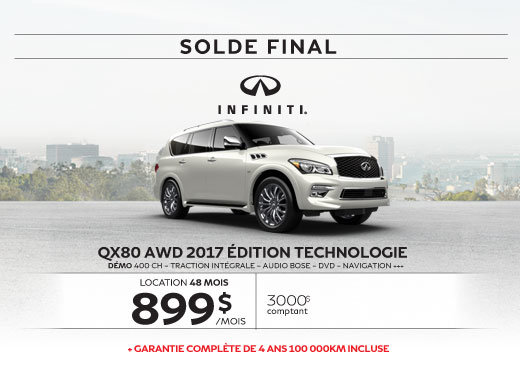 QX80 dernier appel … pour le solde 2017!