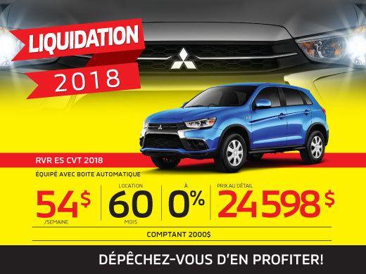 Le plus bas prix de l’année sur le RVR 2018