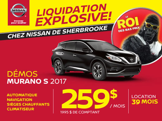 Liquidation explosive Murano démos 2017