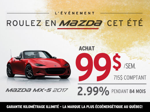 Obtenez la Mazda MX-5 2017