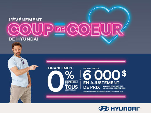 L’événement COUP DE CŒUR chez Hyundai Magog