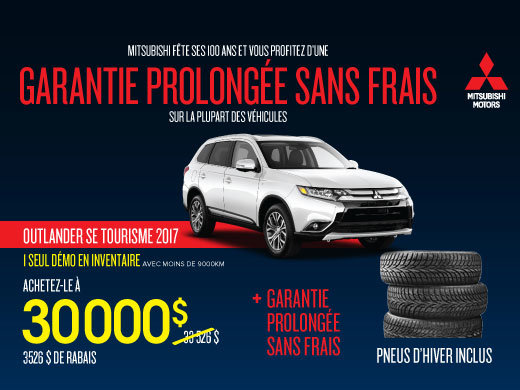 Mitsubishi Outlander Démo 2017 à prix choc!