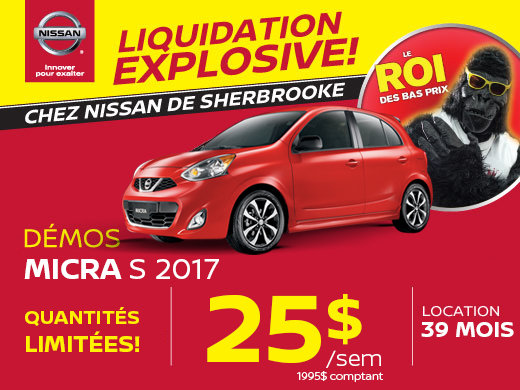 Démos Nissan Micra 2017 en rabais