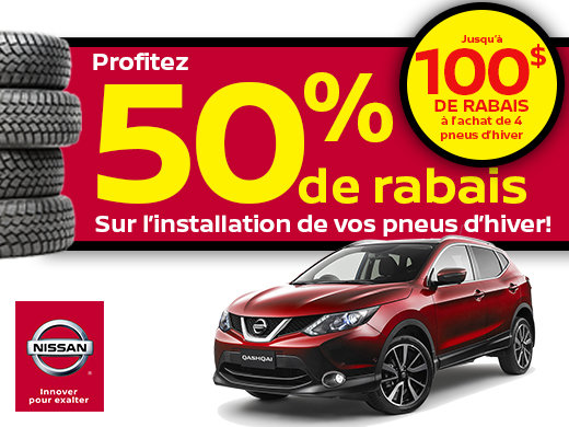 Rabais de pneus chez Nissan
