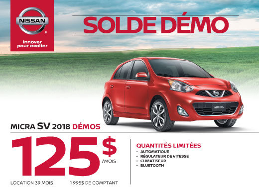 MICRA SV 2018 démos