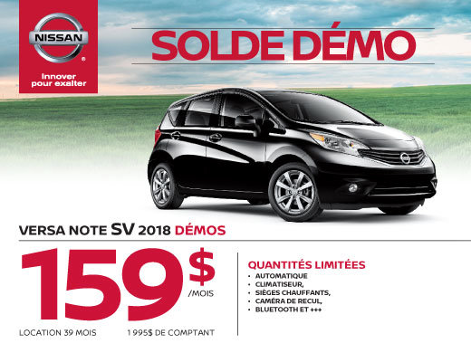 VERSA NOTE SV 2018 démos