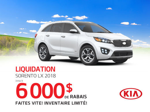 Sorento 2018 en grande liquidation!