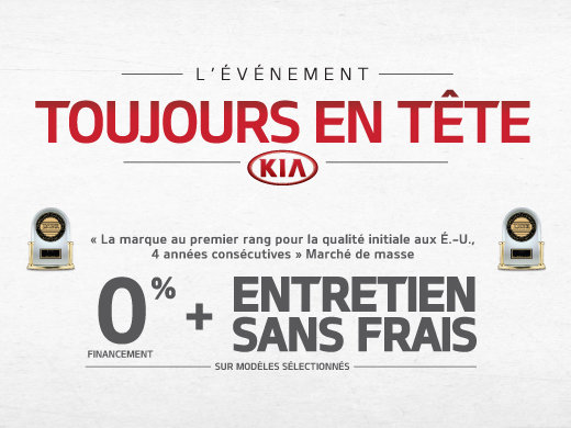 L’événement TOUJOURS EN TÊTE de Kia