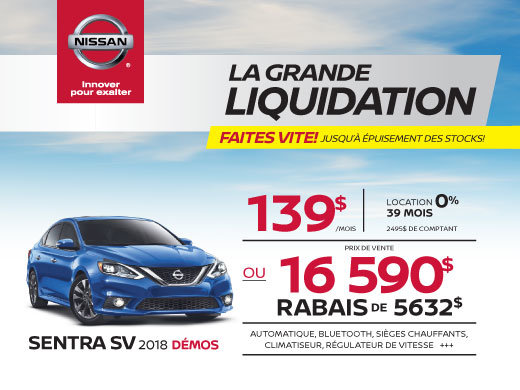 SENTRA SV 2018 démos