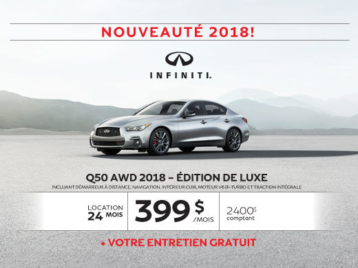 Q50 2018 - AWD – ÉDITION LUXE!