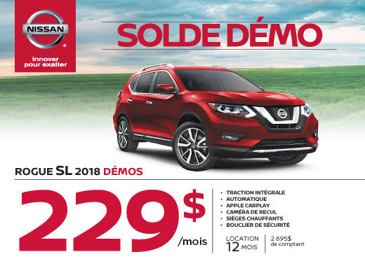 Ne manquez pas nos derniers ROGUE SL 2018 AWD démos