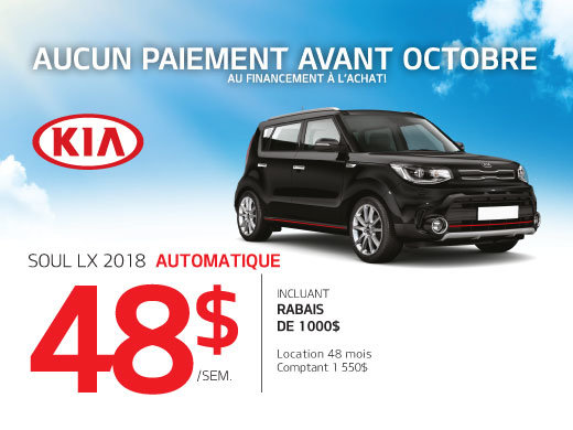 Soul LX 2018 à prix incroyable!