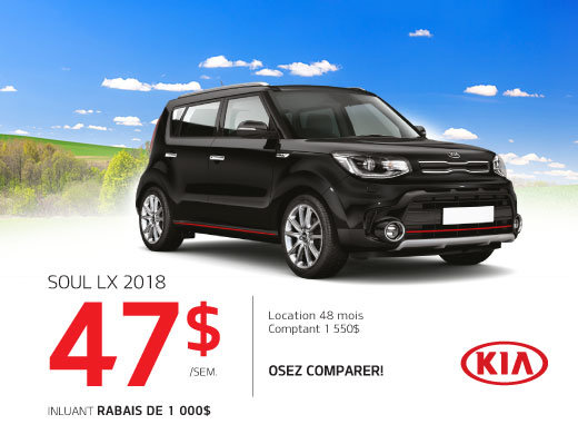 Soul LX 2018 à prix incroyable!