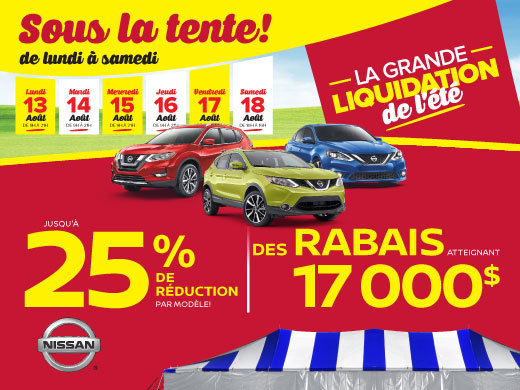 La Grande Liquidation de L'Été chez Nissan!