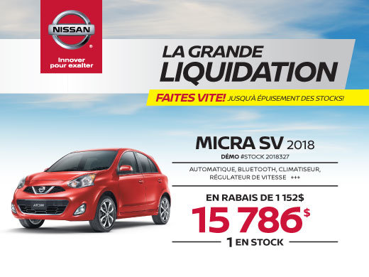 MICRA SV 2018 démos