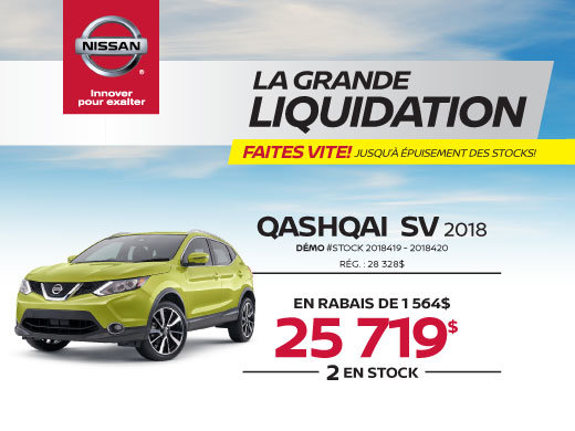 QASHQAI SV 2018 démos
