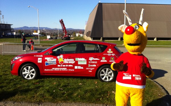Depuis 8 ans MAZDA DE SHERBROOKE est fier partenaire Nez Rouge en fournissant la voiture officiel de la mascotte