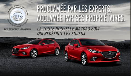 La Mazda3 2014 vs la compétition